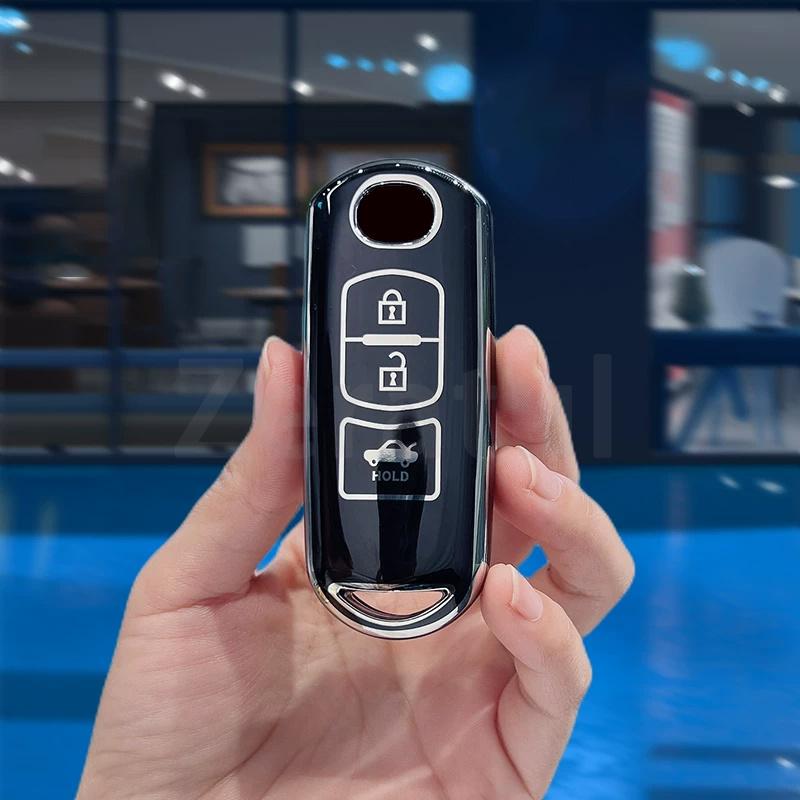 3 Buttons Tpu Shell Fob Auto Car Key Case For Mazda Cx-8 Cx-9 Mx-5 Miata Atenza Axela Demio 2 3 5 6 Cx-3 Cx-4 Cx-5 Cx-7 Artz