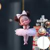 2D Flach, Acryl Rosa Ballerina Auto Hängeornament - Charmantes Flaches Anhänger für Rückspiegel, Heim- und Rucksackdekorationen