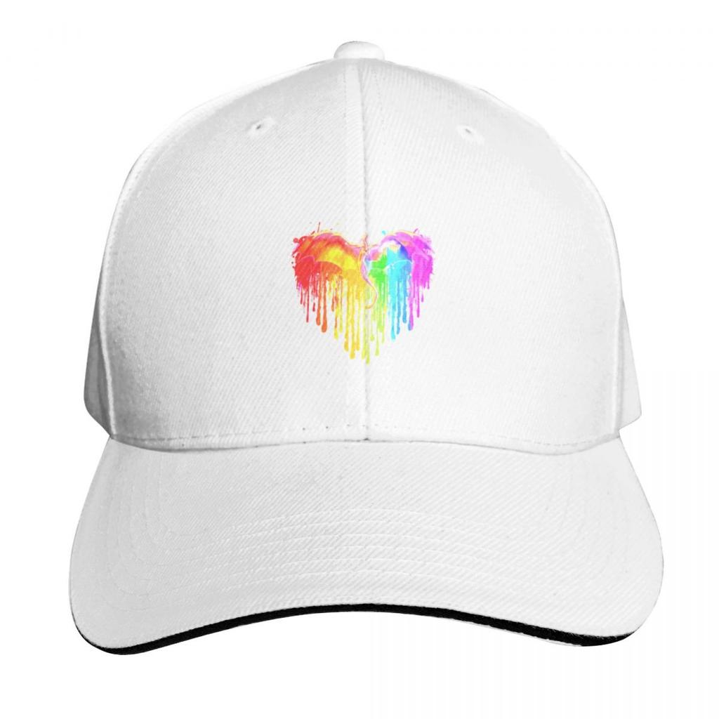 Dragon LGBT Heart Watercolor Baseball Cap Luxury Unisex Cap F Fishing Caps Unisex Cute Womens Golf Clothing Unisexs