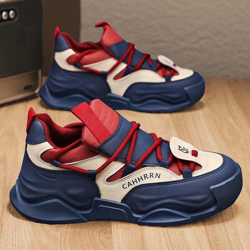 

Нове чоловіче модне повсякденне спортивне бігове взуття для хлопчиків, студентів, трендове чоловіче дозвілля, зручні дихаючі кросівки, великий розмір 39-50 44 червоний/синій