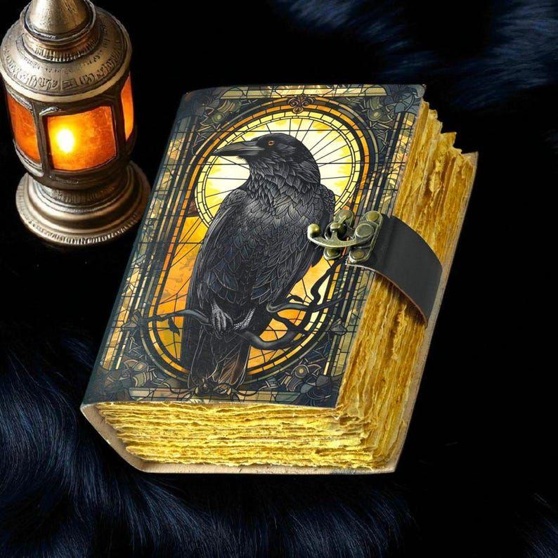 Das Raben Lederjournal: Gotisches Grimoire Buch der Schatten
