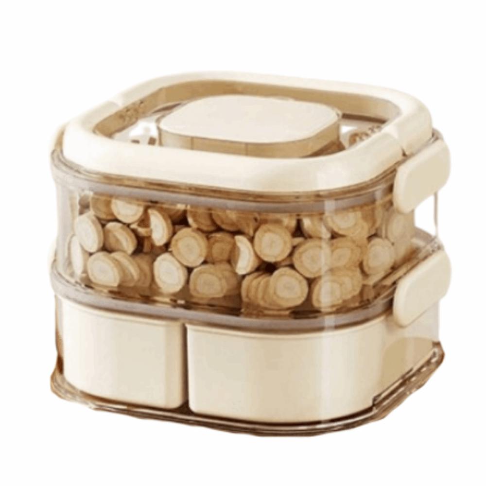 Large Capacity Spice Storage Box Transparent Food Storage Box Sealed Storage Jars  Home Kitchen Use