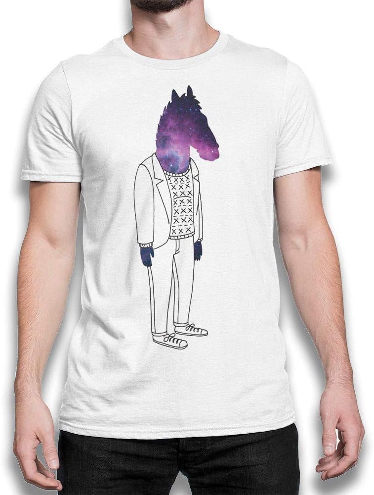BoJack Horseman Space Tshirt, Cartoon Tee, XS белый