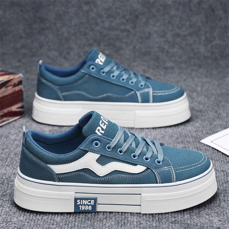

Мужская мода, повседневная низкая обувь для скейтбординга, удобные кроссовки для мальчиков, студенты, трендовая мягкая подошва, классическая дышащая нескользящая спортивная обувь 44 синий