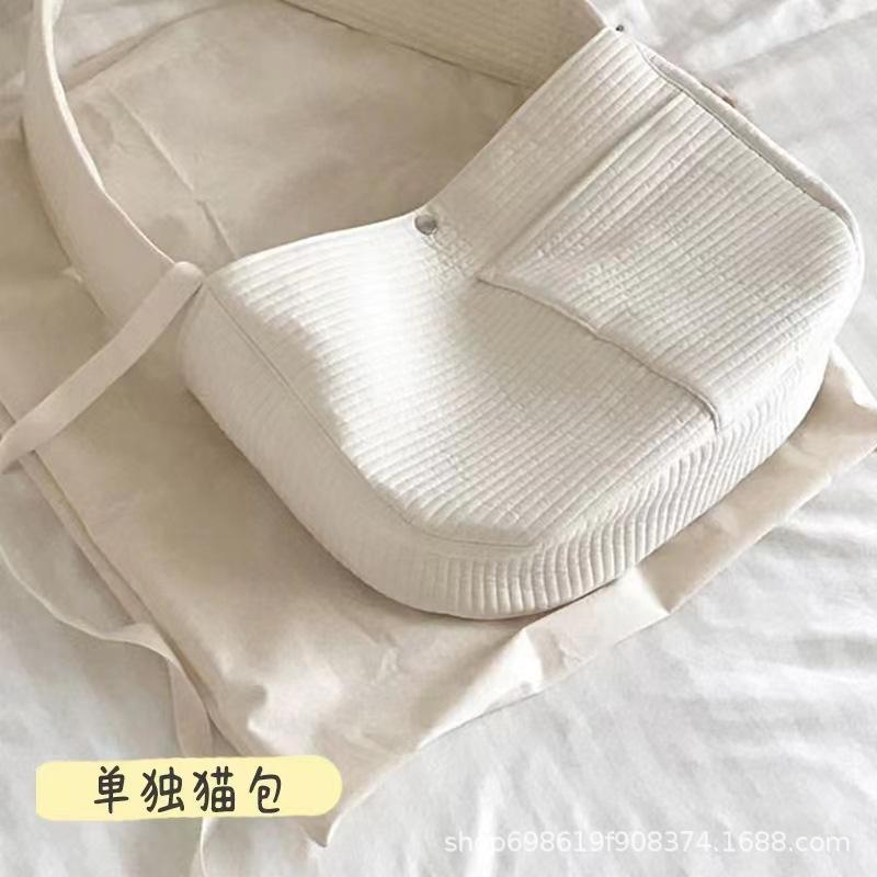 Cat bag out portable pet cat dog backpack diagonal straddle cat small dog canvas bag single piece cat bag