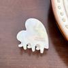 Small Korean Highquality Heart Hair Claw Clip With Unique Patterns For Everyday Wear