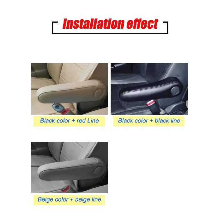 2Pcs Leather Front Seat Armrest Cover For Lexus Rx300 Rx350 Rx400h 2003-2009 Seat Armrest Replacement Armrest Gloves