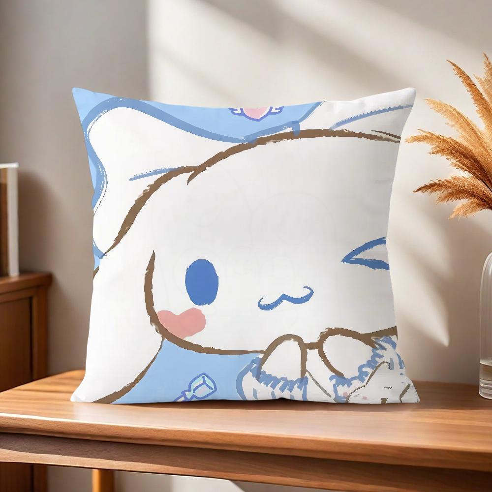 Soft Pillow Case Dog For Cute Sofa Living Room Home Office Decor C-Cinnamoroll Protective Kawaii Covers Without Pillow-Insert