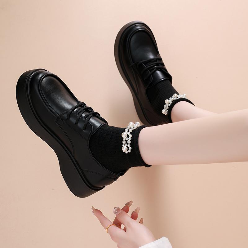 Fashion CRLAYDK Retro Women's Business Loafers Casual Leather Comfortable Shoes Slip On Penny Work Flats Walking Platform Moccasins