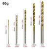 100PCS Twist Drill Bit Set 1-3mm Titanium Plated for Wood Metal Hand Electric Drill