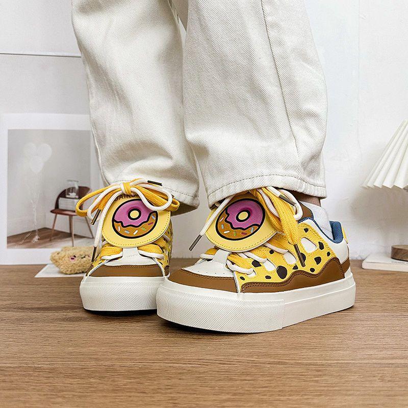 Platform white shoes women's spring new versatile heightening board shoes casual sports shoes tide