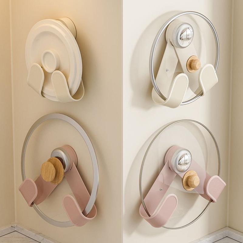 1/4pcs Suction Cup Pot Lid Rack Hook Cover Cutting Board Holder Wall Kitchen Bathroom Sucker Organizer Shelf Holder Accessories