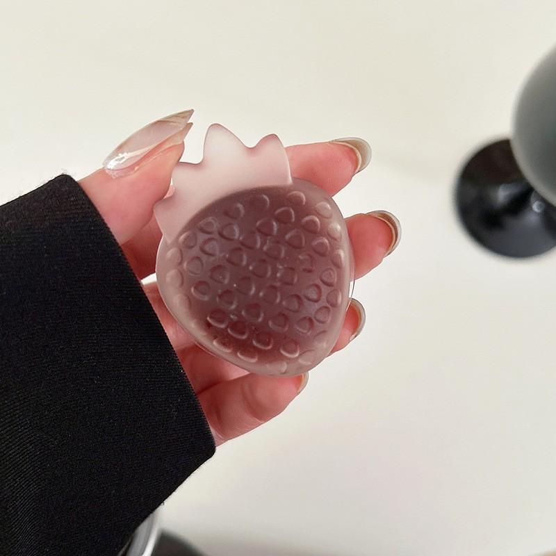 

Transparent Sandwich Solid Color Phone Airbag Holder Strawberry Korean Ins Style Back Sticker Stretchable Lazy Desktop