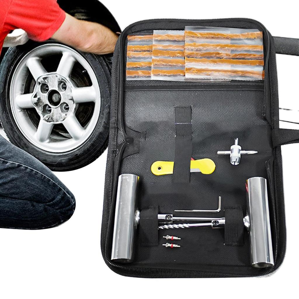 Tire Patch Kit, Tire Repair Kit with Plugs - Heavy Duty Tire Patch Kit