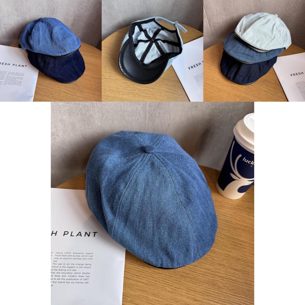 Minimalist Denim Duckbill Hat With Sunblock Airflow For Spring Autumn Fashion