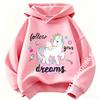 Autumn Winter Cute Unicorn Print Children's Hoodie Top Fashion Sports Long Sleeve Casual Boys Girl Pullover Kid Sweatshirt Coats