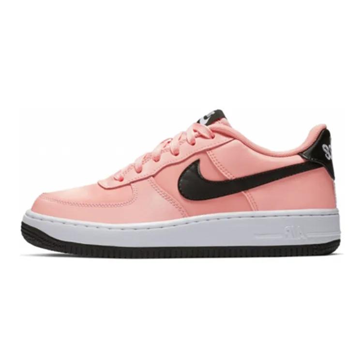 Nike Air Force 1 Low Grade School 'Valentine's Day' (Unisex) Bleached Coral / Black-White Kids' Skateboarding Shoes BQ6980 600