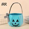 Porta caramelle ricamato Sacca zucca di Halloween per bambini, Borsa per dolcetto o scherzetto Decorazione festiva con manico, Secchiello riutilizzabile per snack Bomboniere per feste