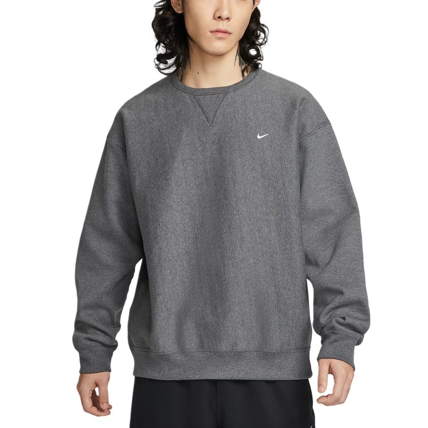 Nike Sweatshirts Men s Gray Crew Neck Moderate HV1087-071 L