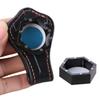 Hexagon Billiard Chalk Holder Leather Chalk Bag with Magnetic Belt Clip Chalk Holder for Pool Billiards Snooker