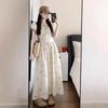 French Floral Puff Sleeve Summer Dress - Women's 2025 High-End Long Dress