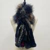 Women Stylish Luxury Scarf Natural Fluffy  Fox Fur Shawls Winter Female Warm Fashion Knitted Rabbit Fur Scarves 110x15x12cm