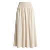 Women's Fashion Casual Color Pocket High Waist Loose Flared Midi Skirt