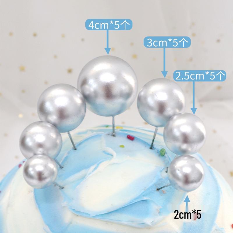 Cake Decoration Balls: Gold & Silver Spheres for Baking & Christmas Decor