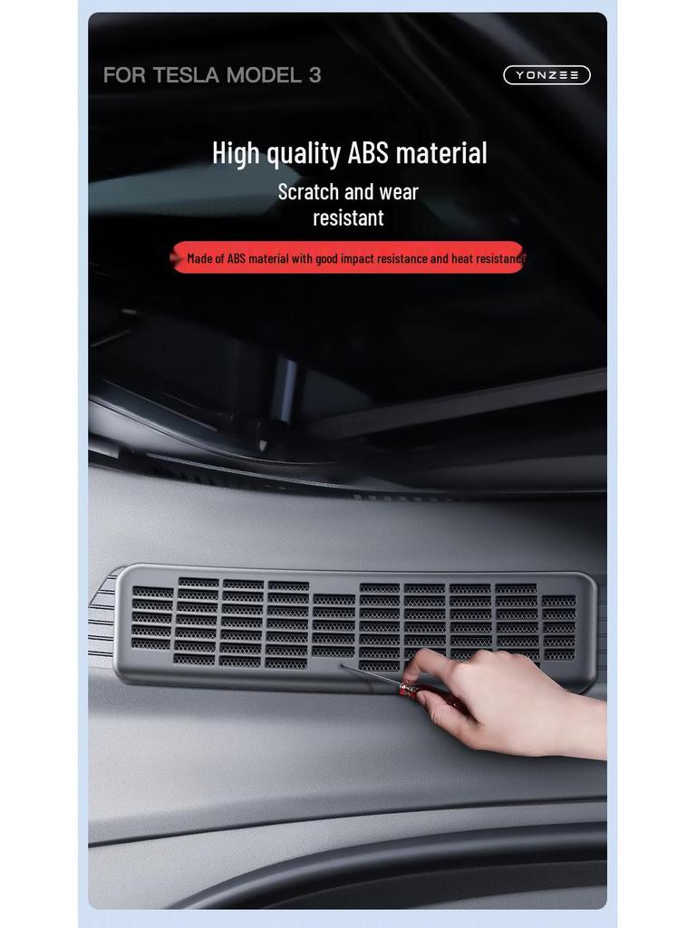Air Conditioning Intake Vent Cover Filter for Tesla Model 3 Facelift