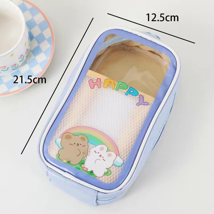 Clearance Large Capacity Japanese Style Creative Student Pencil Case for Girls 21.5x11.5x5.5CM