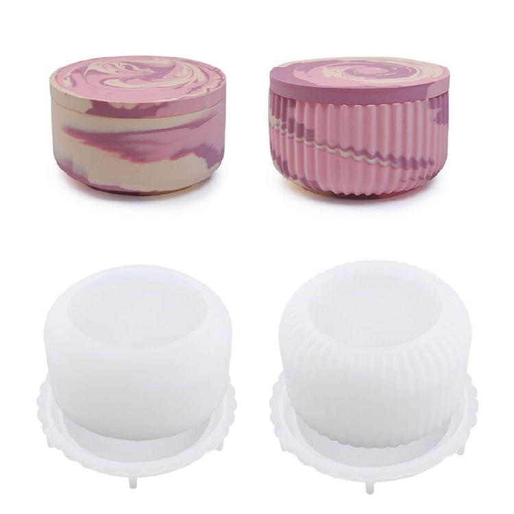 Artistic Cup Mold with Lid for Candle Making Home Accent Unique Resin Mold