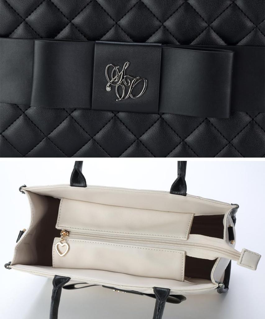 Black Tote Bag for Large Synthetic Tote Shoulder Large Shoulder Houndstooth [SecretDoor] Women, Capacity, A4, Leather, Gusseted, Handbag, Bag, Bag,