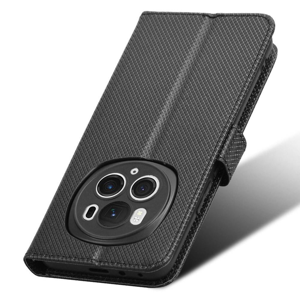 Wallet Case For Honor Magic6 Pro 5G Shell Leather Diamond Texture Phone Cover