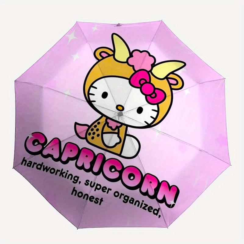 1pc Hello Kitty Capricorn Zodiac Umbrella with Plastic Handle,Suitable for All Seasons Home Travel Outdoor UmbrellaSanlio491