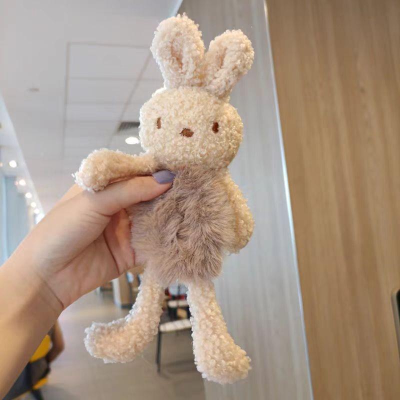Adorable Bear Hug Cartoon Plush Hair Tie - Women's New Style Ponytail Rubber Band Hair Accessories 2025