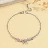 Bedel Dames Wit Roze Zirkonia Steen Strik Armband Zilver Goud Rosé Kleur Verstelbaar Bruiloft Sieraden Voor Vrouwen