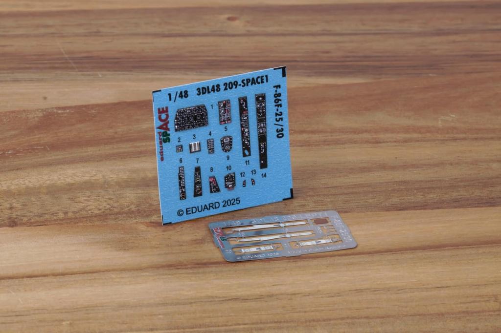 Eduard Space Interior 3D Decal Parts Set Plastic Model Decal EDU3DL48209 1/48 F-86F-25/30 w/Etching (for Airfix) (Airplane)