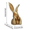 Rabbit Gold Decor Spring Gold Rabbit Sculpture Bunny Tabletop Ornament For Holiday Party Desk Shelf Dining Table Mantel Entryway