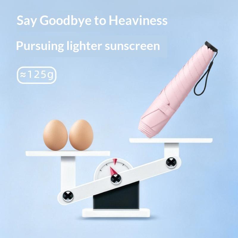 2 In 1 UV Block Pencil Umbrella Ultra Light Sun Protection Compact Folding for Summer Outdoor Activities