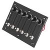 6 Toggle Push Switch Panel for Running Light Bilge Pump Windshield Wiper Bilge Blower DC 12V/24V