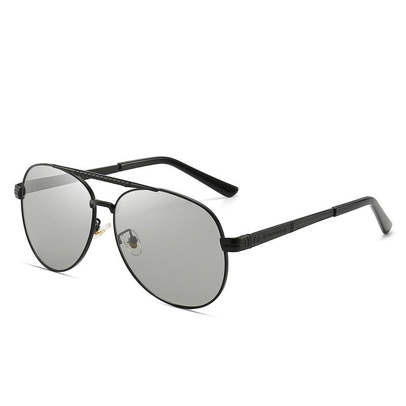 Pochromic Sunglasses UV400 Fly Light Shield Color Changing Lenses Men's Anti Glare Driving Glasses for Day and Night Use