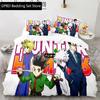 3d Anime Hunter X Hunter Bedding Set Duvet Cover Bed Set Quilt Cover Pillowcase Comforter King Queen Size Boys Adult Bedding Set