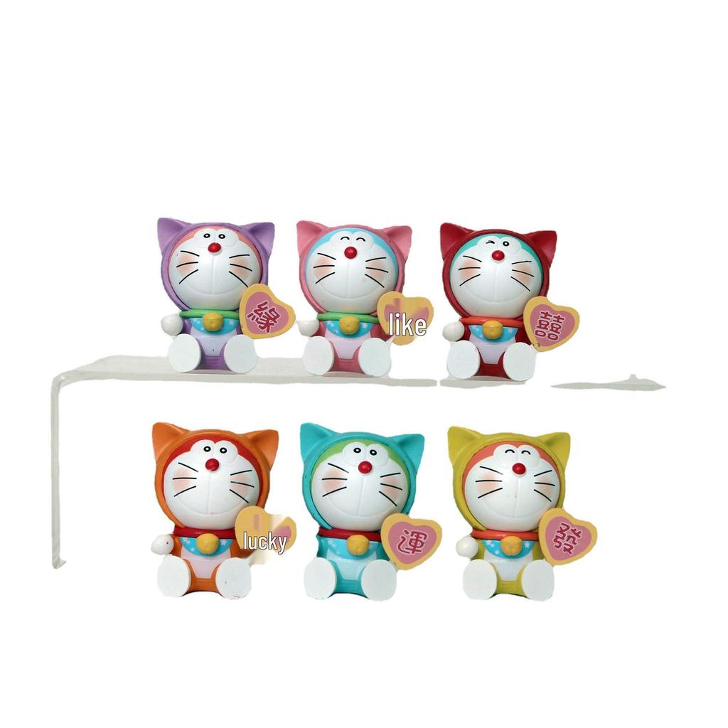 2 Styles Lucky Cat & Doraemon Figure Toy - Creative Gift Cartoon Model