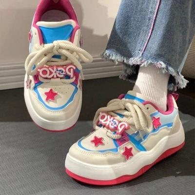 New Sweet Cute Women Fashion Sneakers Y2k Student Korean Style Breathable Shoes Female Aesthetic Star Casual Platform Shoes