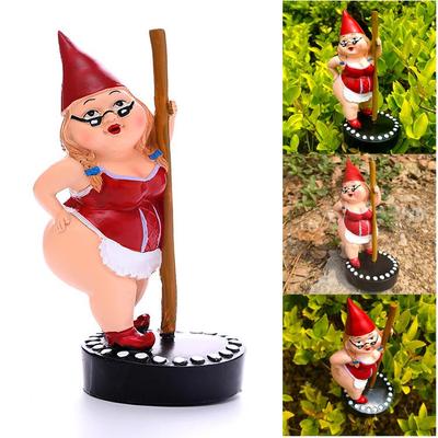 Pole Dancing Garden Gnome Resin Ornament
