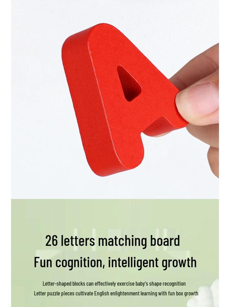 Verdicktes Holz-Buchstaben- und Zahlen-Erkennungs-Puzzle für Kinder