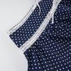Retro Polka Dot Bow Lace Trim A-line Skirt - Summer Slimming Style