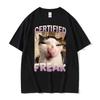 Certified Freak Cat Meme T Shirt Funny Hilarious Cats Expression Humor Tshirt Short Sleeve Men Women Fashion 100% Cotton T-shirt