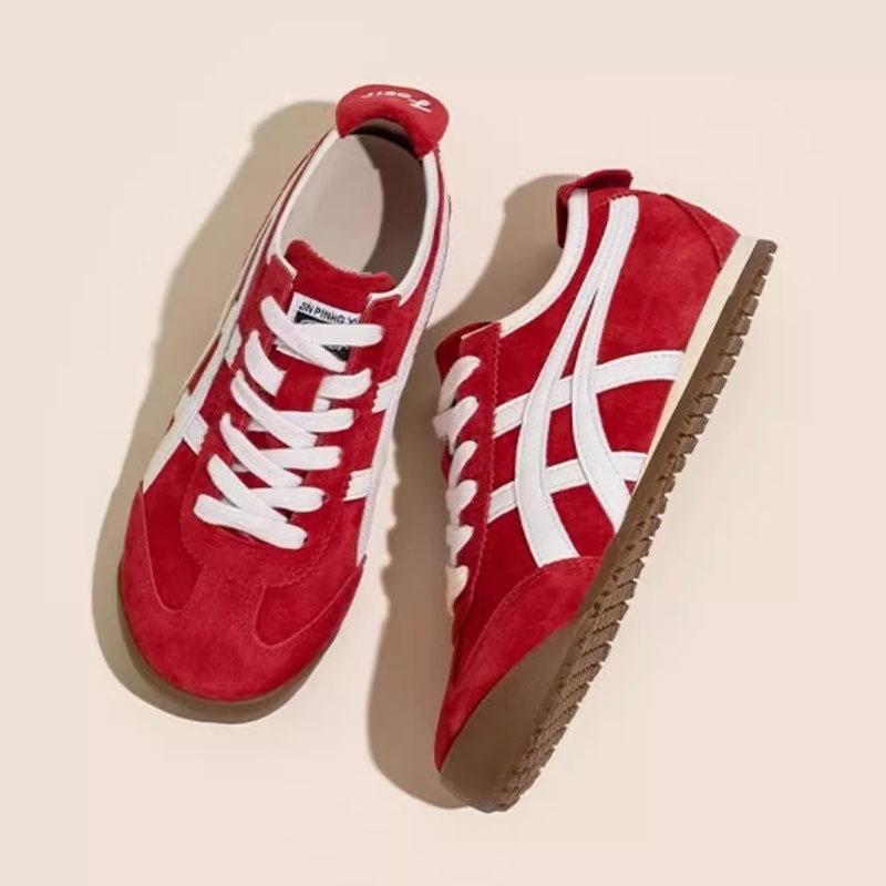 Vnitřní zvýšení výšky! Červené boty Dexun 2025 podzim nové americké retro ležérní sportovní boty na vysokém podpatku Forrest Gump