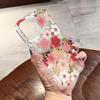 Spring Fresh Flowers Transparent Air Cushion Phone Case for iPhone 17 Pro Max, 16, 16 Pro, 15, 13